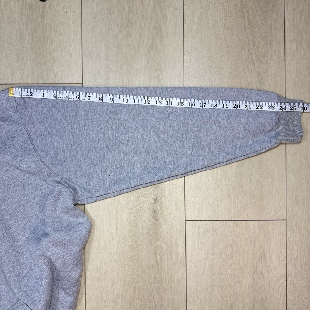 Hill Heavyweight Hoodie Mens 4XL Gray Full Zip Sweatshirt Fleece Lined Casual - Picture 6 of 6